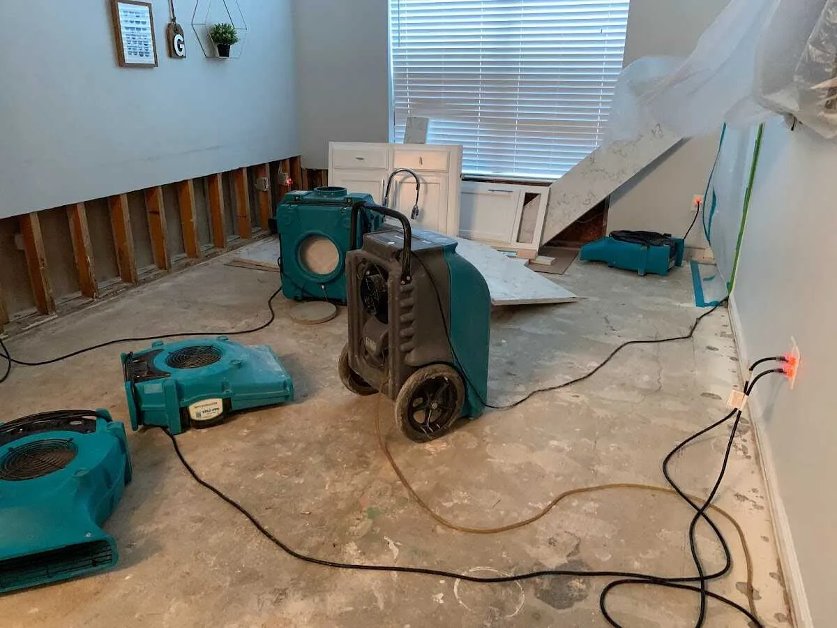 Dehumidifier in flood-cut room for Water Extraction & Removal in Rancho Mission Viejo